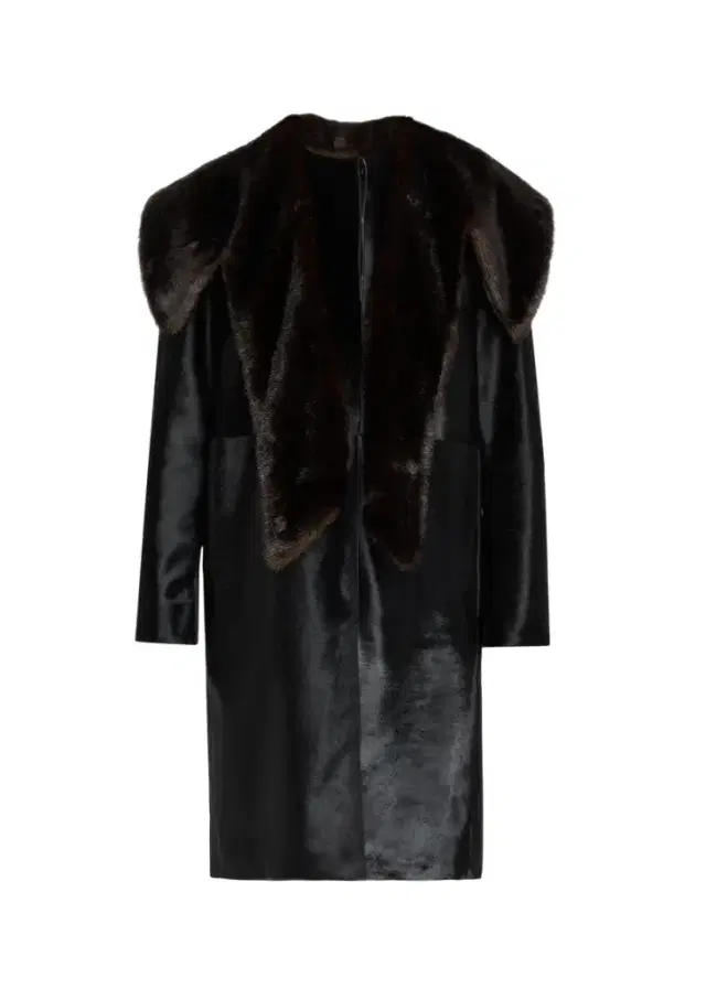 Loulou de Saison Lotta Oversized Calf Hair and Suede Coat