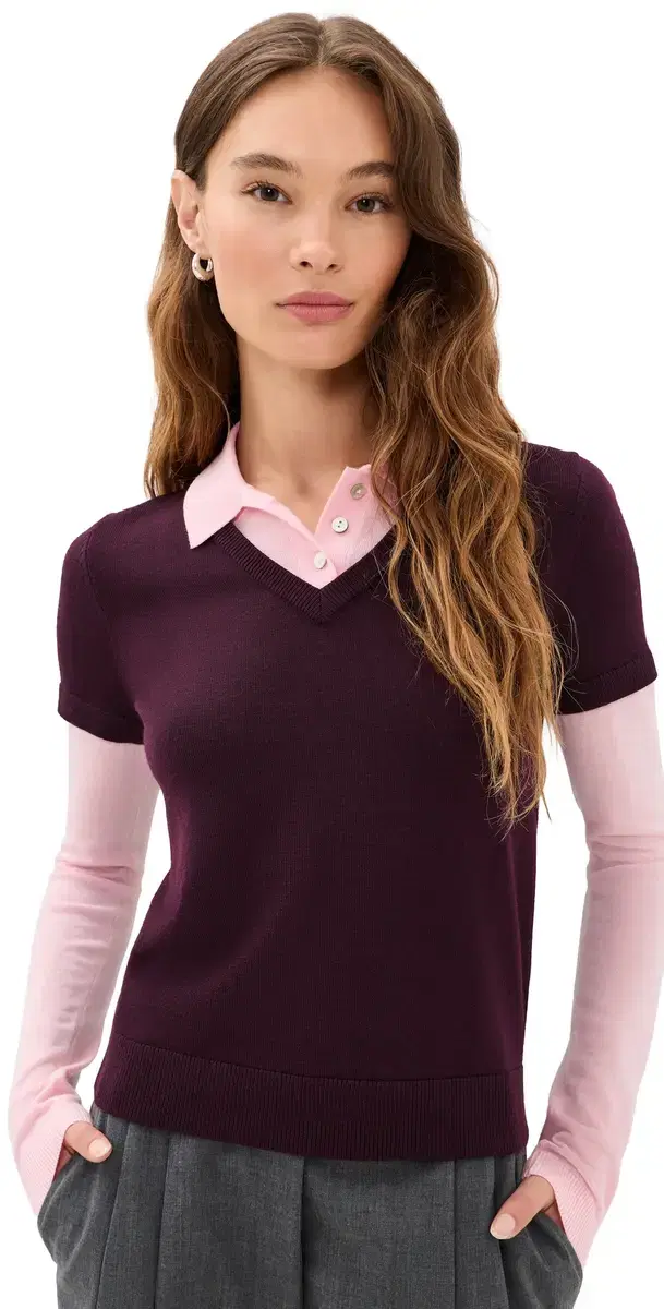 Sandy Liang ottie Sweater Burgundy