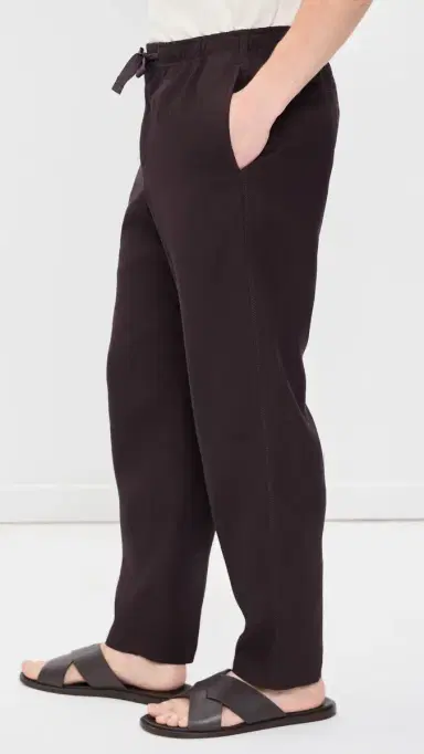 Orlebar Brown Alex Linen Pants Espresso | Thumbnail 4