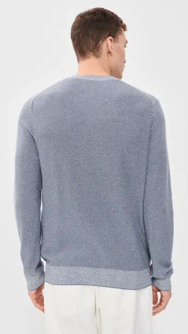 Vince Geo Jacquard Crew Neck Sweater Late Evening/Classic Cream | Thumbnail 3 Vince Geo Jacquard Crew Neck Sweater Late Evening/Classic Cream | Thumbnail 3