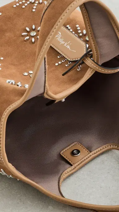 3.1 Phillip Lim Faux Suede Market Tote with Studded Embellishments Sable One Size | Thumbnail 6 3.1 Phillip Lim Faux Suede Market Tote with Studded Embellishments Sable One Size | Thumbnail 6