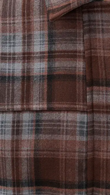 Joe's Jeans The Bella Bomber Jacket Brown/Blue Plaid | Thumbnail 6