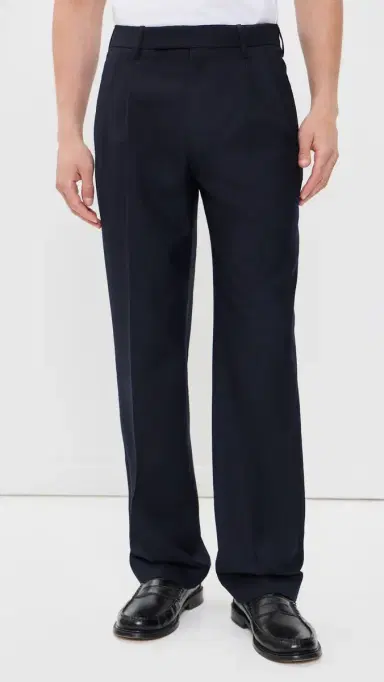 Vince Refined Twill Double Pleated Louie Trousers Coastal | Thumbnail 2 Vince Refined Twill Double Pleated Louie Trousers Coastal | Thumbnail 2
