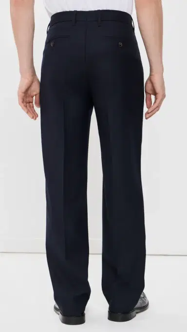 Vince Refined Twill Double Pleated Louie Trousers Coastal | Thumbnail 3 Vince Refined Twill Double Pleated Louie Trousers Coastal | Thumbnail 3