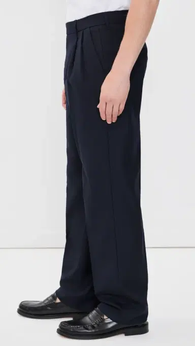 Vince Refined Twill Double Pleated Louie Trousers Coastal | Thumbnail 4 Vince Refined Twill Double Pleated Louie Trousers Coastal | Thumbnail 4