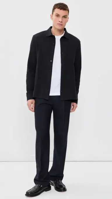 Vince Refined Twill Double Pleated Louie Trousers Coastal | Thumbnail 5 Vince Refined Twill Double Pleated Louie Trousers Coastal | Thumbnail 5