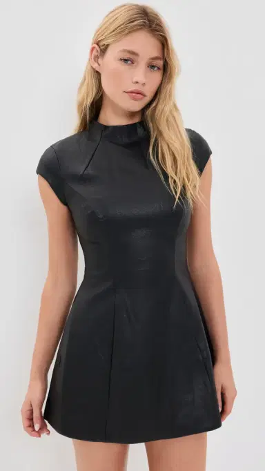 Bardot Delphi Faux Leather Mini Dress Black | Thumbnail 2 Bardot Delphi Faux Leather Mini Dress Black | Thumbnail 2