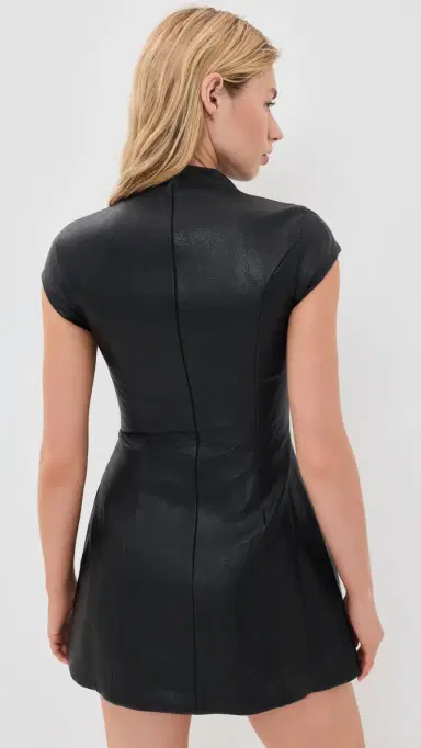 Bardot Delphi Faux Leather Mini Dress Black | Thumbnail 3 Bardot Delphi Faux Leather Mini Dress Black | Thumbnail 3