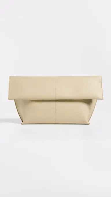 Freja New York Seamed Sand Clutch Sand One Size | Thumbnail 2