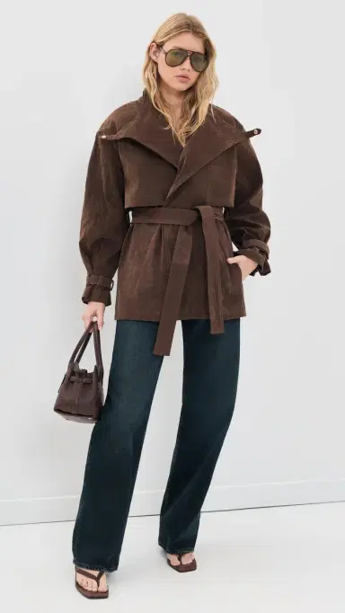Bardot Veronica Faux Suede Jacket Dark Choco | Thumbnail 2 Bardot Veronica Faux Suede Jacket Dark Choco | Thumbnail 2