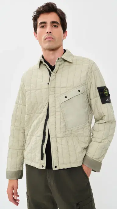 Stone Island Ultralight Nylon Quilted-TC Jacket Sand S | Thumbnail 2