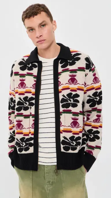 Nicholas Daley Hibiscus Cardigan Rice White | Thumbnail 2
