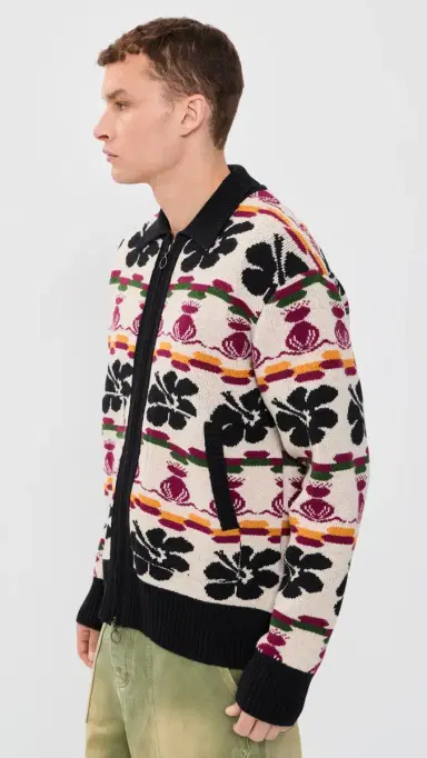 Nicholas Daley Hibiscus Cardigan Rice White | Thumbnail 4