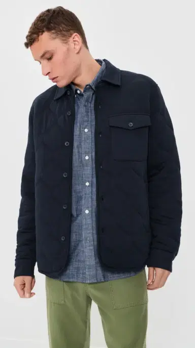 Vince Quilted Shirt Jacket Coastal | Thumbnail 2 Vince Quilted Shirt Jacket Coastal | Thumbnail 2