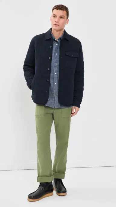 Vince Quilted Shirt Jacket Coastal | Thumbnail 5 Vince Quilted Shirt Jacket Coastal | Thumbnail 5
