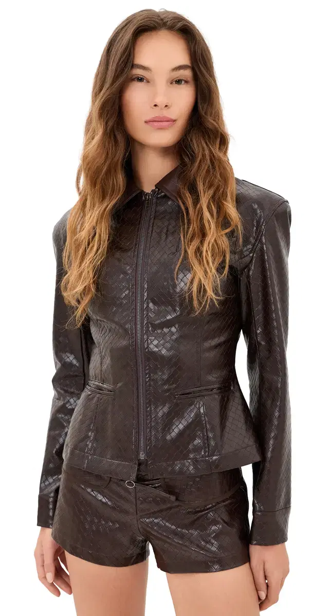 Lioness oho Faux Leather Jacket Coffee