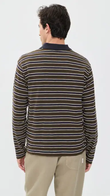 Closed triped Polo Shirt Espresso Brown | Thumbnail 3