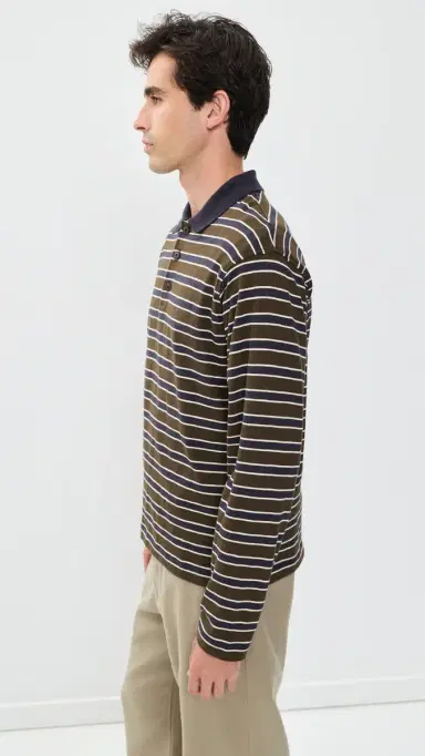 Closed triped Polo Shirt Espresso Brown | Thumbnail 4