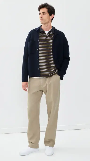 Closed triped Polo Shirt Espresso Brown | Thumbnail 5