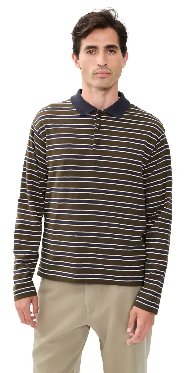 Closed triped Polo Shirt Espresso Brown