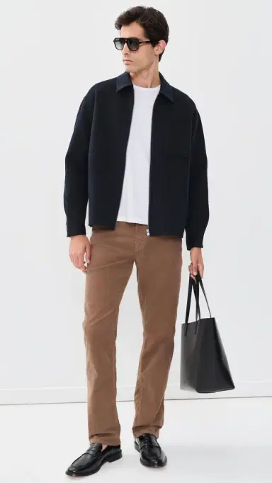 Frame Double Face Wool Zip Shirt Jacket Dark Navy | Thumbnail 5