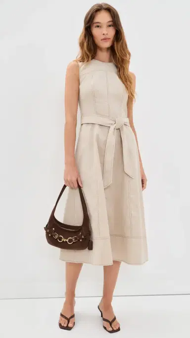 Shoshanna Cora Corduroy Dress Oat | Thumbnail 5 Shoshanna Cora Corduroy Dress Oat | Thumbnail 5