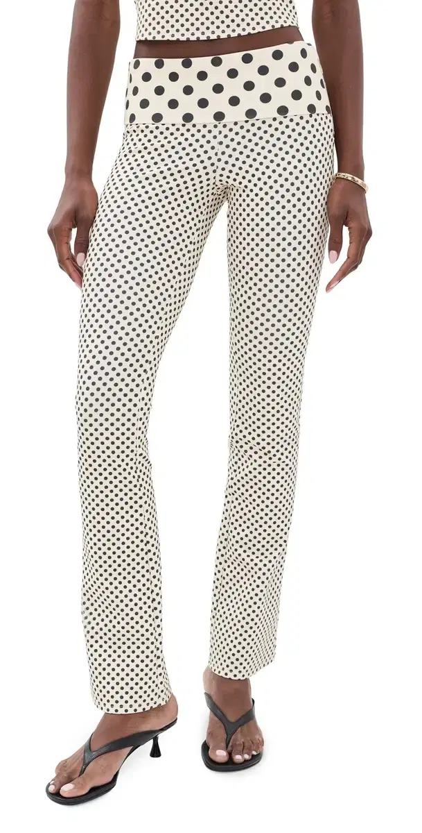 Miaou Alba Pants Black/Nude Polka Dot