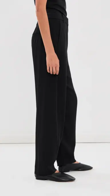 Tibi Eco Acetate Viscose Grace Trousers Black | Thumbnail 4 Tibi Eco Acetate Viscose Grace Trousers Black | Thumbnail 4