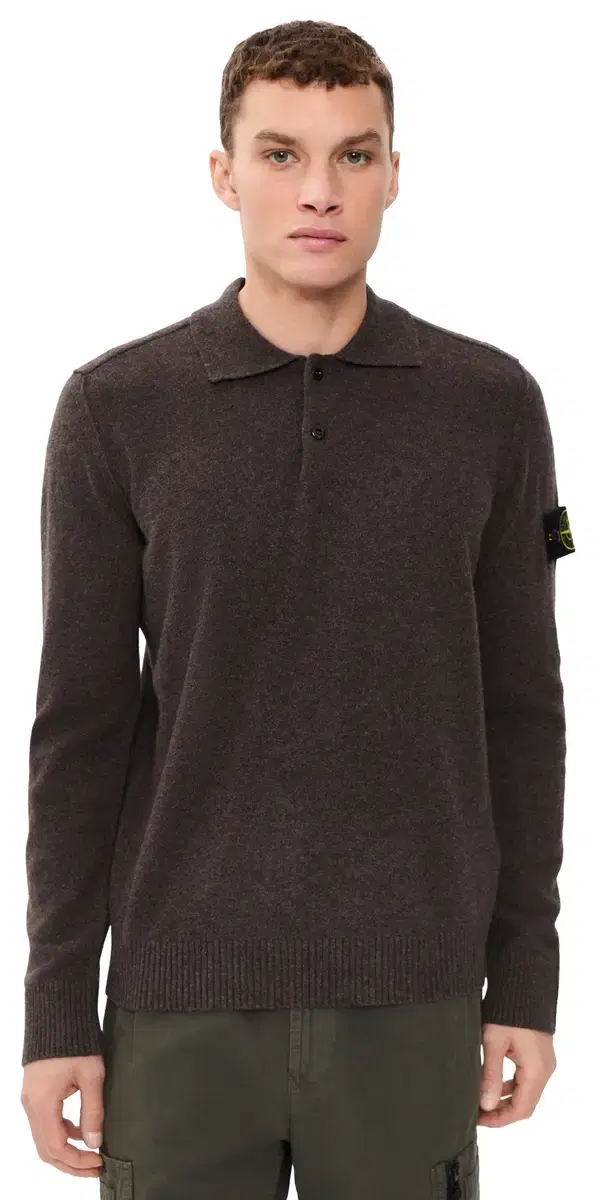 Stone Island Polo Sweater elange Lead
