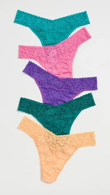 Hanky Panky Original Rise Thong 5 Pack Aptd One Size | Thumbnail 2