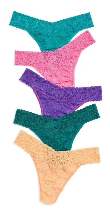 Hanky Panky Original Rise Thong 5 Pack Aptd One Size | Thumbnail 1