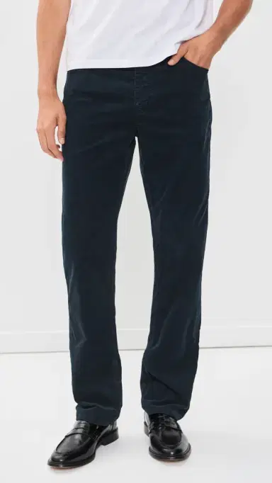 Frame Modern Straight Corduroy Pants Dark Navy | Thumbnail 2