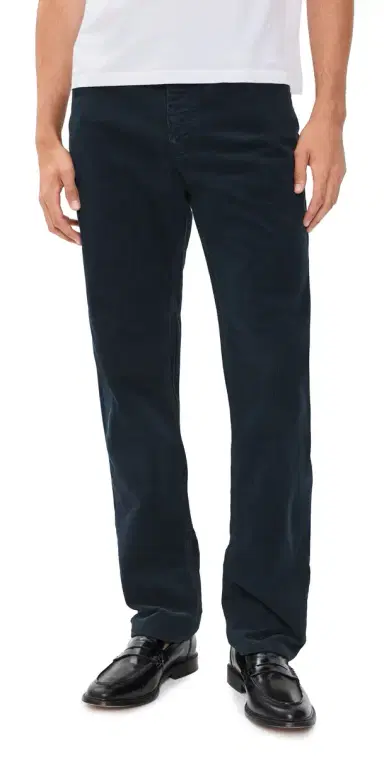 Frame Modern Straight Corduroy Pants Dark Navy | Thumbnail 1