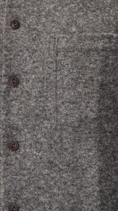 UNIVERSAL WORKS Dam arl Knit Overshirt id Brown | Thumbnail 6