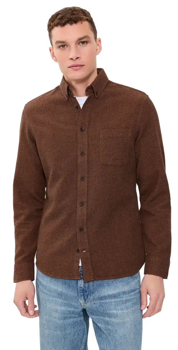 The Jack Twist Waffle Button Down Timber