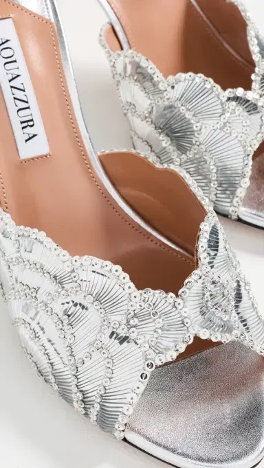 Aquazzura Ce Soir Mules 75mm Silver | Thumbnail 6 Aquazzura Ce Soir Mules 75mm Silver | Thumbnail 6