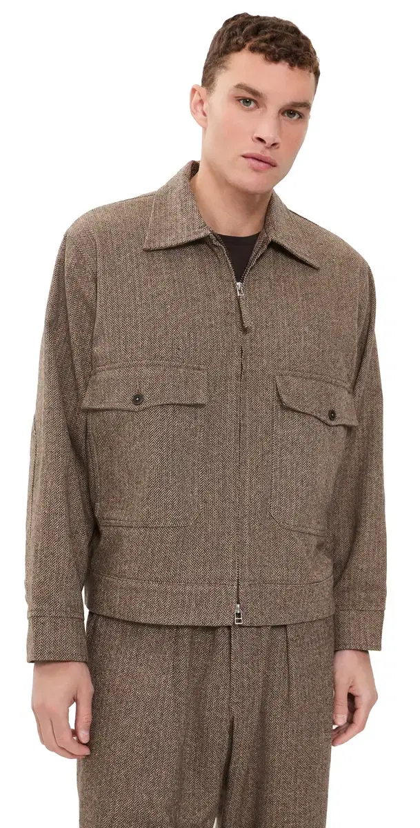 Herringbone Jacket Brown