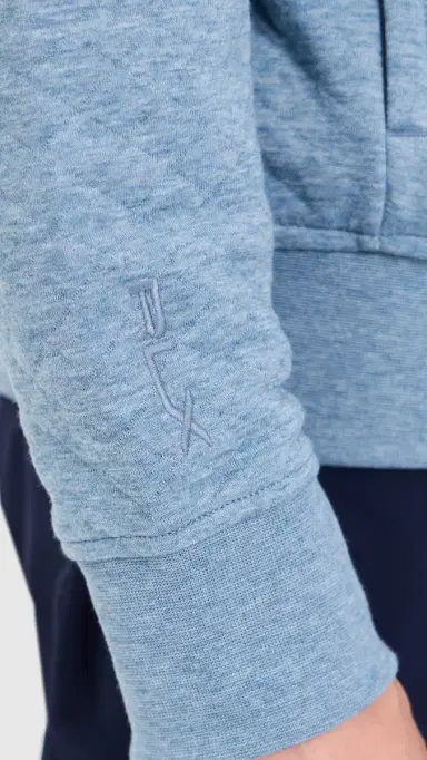 RLX Ralph Lauren Quilted Double Knit Quarter Zip Ocean Heather S | Thumbnail 6