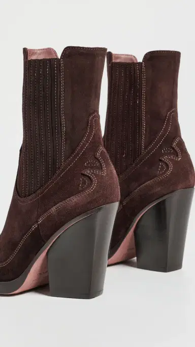 Paris Texas Dallas Embroidered Ankle Boots 100mm Cioccolato | Thumbnail 4