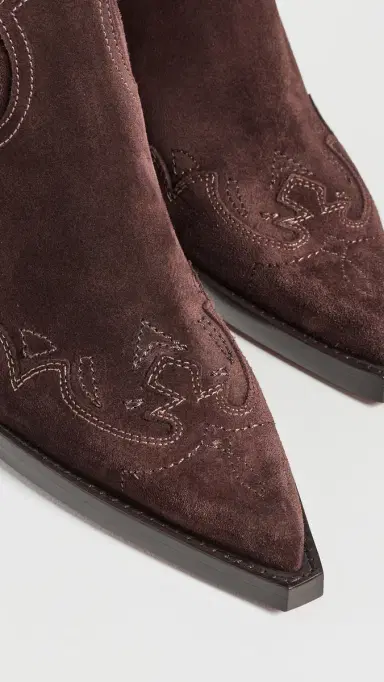 Paris Texas Dallas Embroidered Ankle Boots 100mm Cioccolato | Thumbnail 6