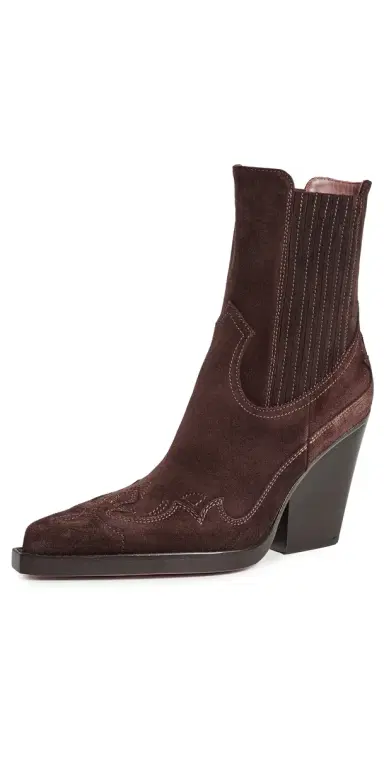 Paris Texas Dallas Embroidered Ankle Boots 100mm Cioccolato | Thumbnail 1