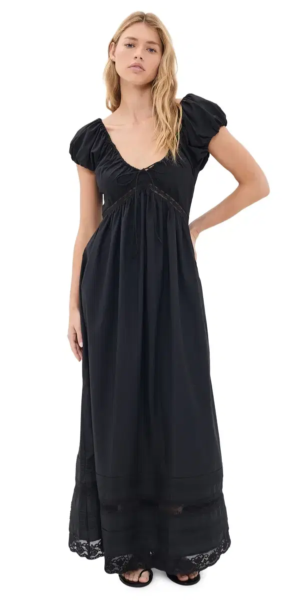 Faithfull Elodia Maxi Dress ia Lace Black
