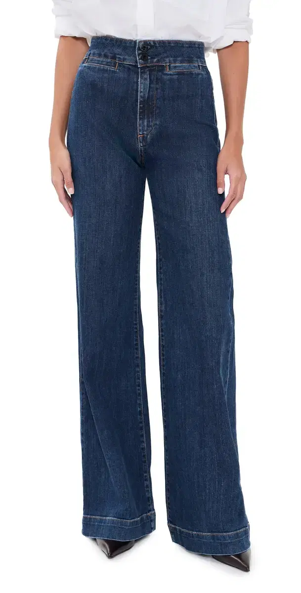 Askk NY Brighton Wide Leg Jeans Dark Stone