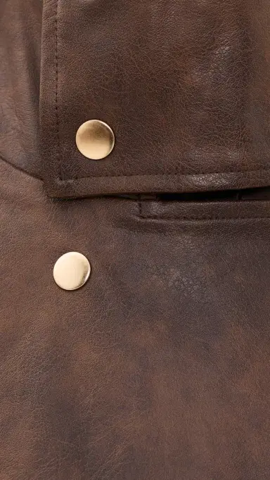 Bardot Milana Faux Leather Trench Coat Dark Choco | Thumbnail 6 Bardot Milana Faux Leather Trench Coat Dark Choco | Thumbnail 6
