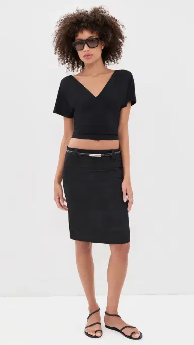 LIONESS Play On Midi Skirt Noir | Thumbnail 5