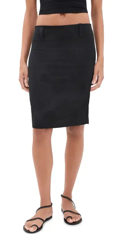LIONESS Play On Midi Skirt Noir | Thumbnail 1