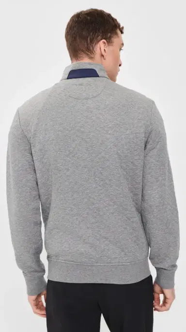 RLX Ralph Lauren Quilted Double Knit Quarter Zip Pullover etalic Grey Heather | Thumbnail 3 RLX Ralph Lauren Quilted Double Knit Quarter Zip Pullover etalic Grey Heather | Thumbnail 3