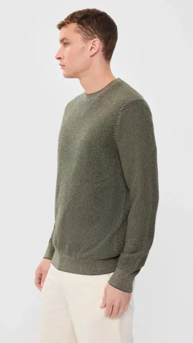 Vince Geo Jacquard Crew Neck Sweater Midnight Garden/River and | Thumbnail 4 Vince Geo Jacquard Crew Neck Sweater Midnight Garden/River and | Thumbnail 4