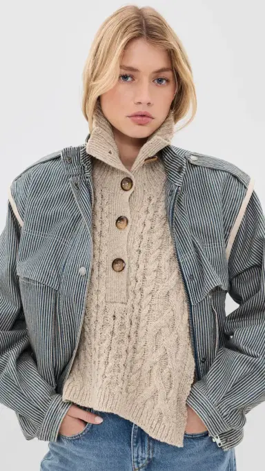 Isabel Marant Kara Cable Knit Scarf | Thumbnail 2 Isabel Marant Kara Cable Knit Scarf | Thumbnail 2