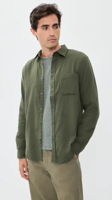 Closed Basic Shirt Dark Olive Green XL | Thumbnail 2